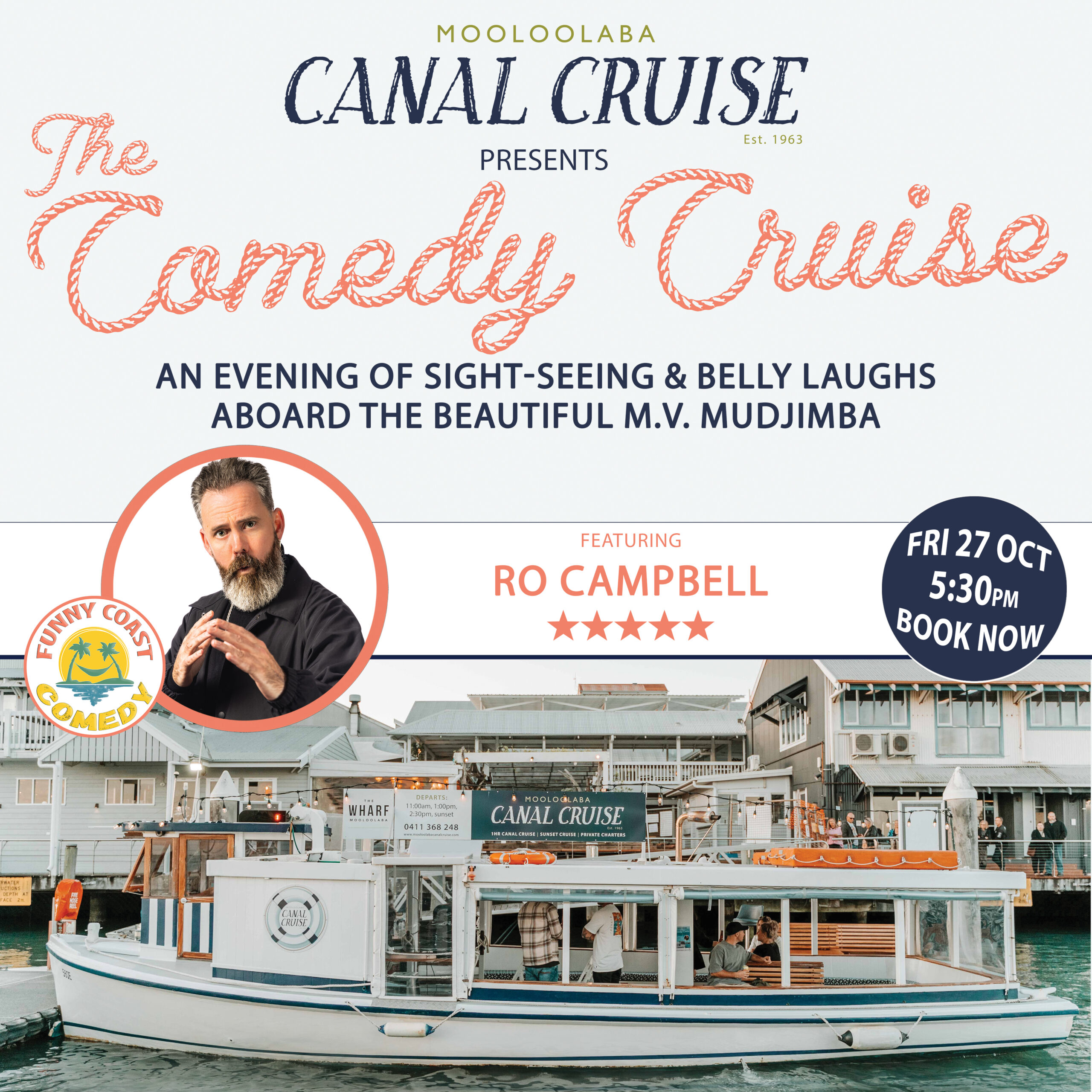 Mooloolaba Canal Comedy Cruise